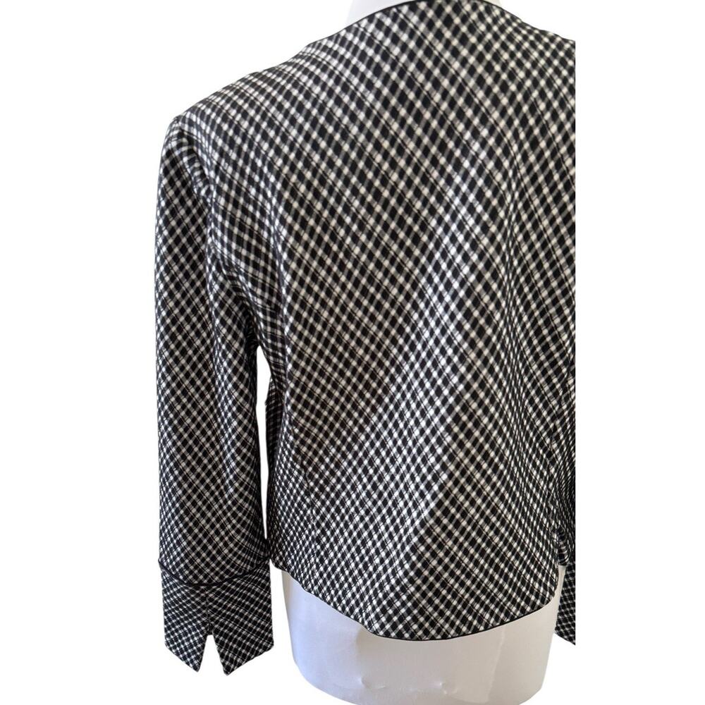 NEW SPANX Women’s PONTE Lady Jacket Jacquard Plaid Cropped Blazer Black Large - Picture 7 of 14